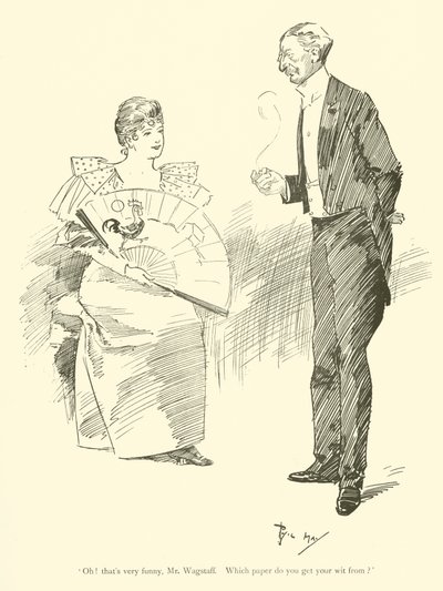 1890'lardan Phil May'in karikatürü (lito) by Phil May