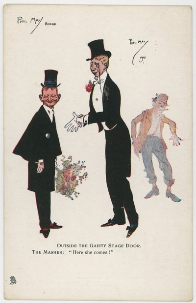 Gaiety Sahne Kapısının Dışında by Phil May