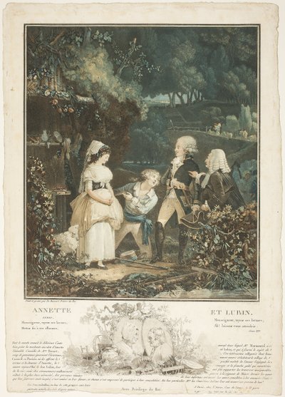Annette ve Lubin by Philibert Louis Debucourt