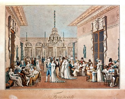 Debucourt tarafından Cafe Frascati, 19. yüzyılın başlarında. by Philibert Louis Debucourt