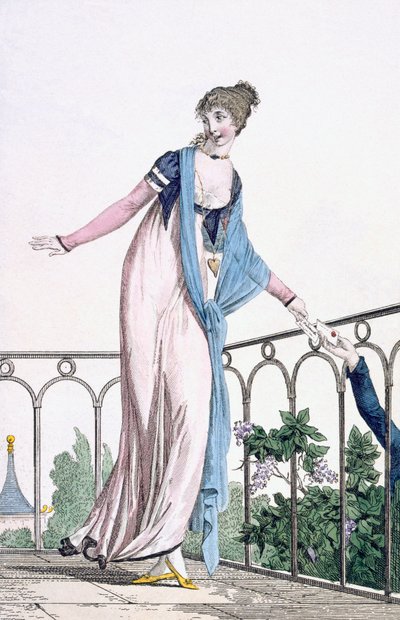 Gizli yazışmalar, 'Modes et Manieres du Jour in Paris'ten bir örnek by Philibert Louis Debucourt