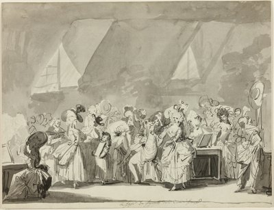 Comedie Francaise'in Ekstralarının Giyinme Odası by Philibert Louis Debucourt
