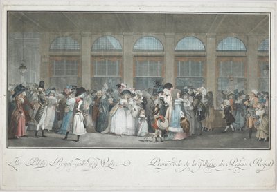 Palais Kraliyet Galerisi Yürüyüşü by Philibert Louis Debucourt