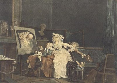 iki öpücük by Philibert Louis Debucourt