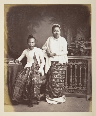 Birmanyalı bir karı kocanın portresi, Fotoğrafçı: Klier, Philip Adolphe Gladstone Koleksiyonu by Philip Adolphe Klier