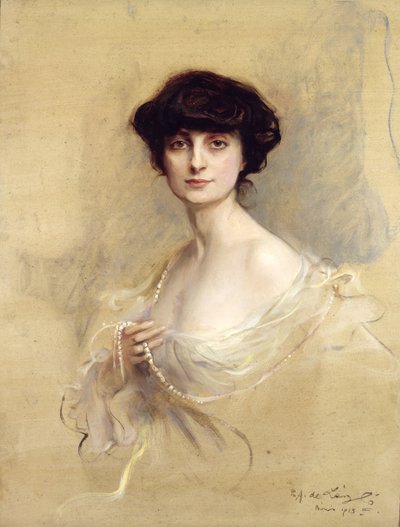 Anna de Noailles (1876-1933) 1913 (tuval üzerine yağlı boya) by Philip Alexius de Laszlo