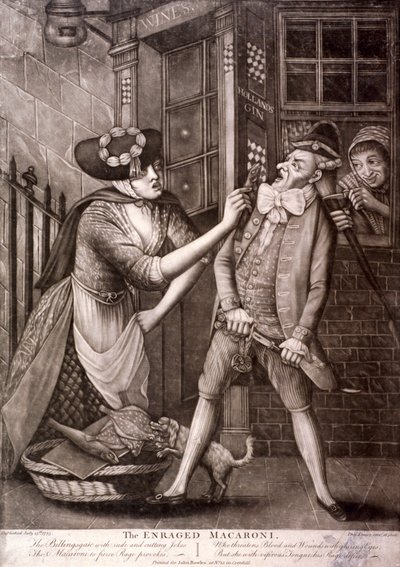 Öfkeli makarna, 1773 by Philip Dawe