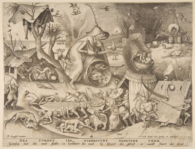 Öfke Ira, Yedi Ölümcül Günah serisinden, 1558. by Philip Galle