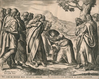 İsa ve Kenanlı Kadın, c1577-1579. by Philip Galle