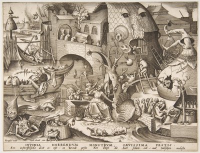 Yedi Ölümcül Günahtan Kıskançlık Invidia, 1558. by Philip Galle