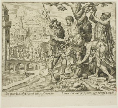 Bir Ağaca Bağlanmış Achior Bulan İsrailliler, Judith ve Holofernes