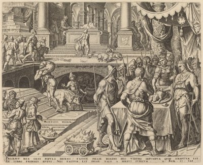 Josiah Fısıh Bayramını Kutluyor by Philip Galle, after Maerten van Heemskerck