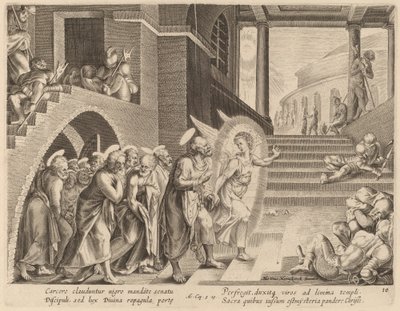 Bir Melek Tarafından Hapishaneden Teslim Edilen Havariler by Philip Galle after Maerten van Heemskerck