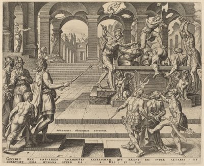 Samiriye Rahiplerinin Katliamı by Philip Galle, after Maerten van Heemskerck