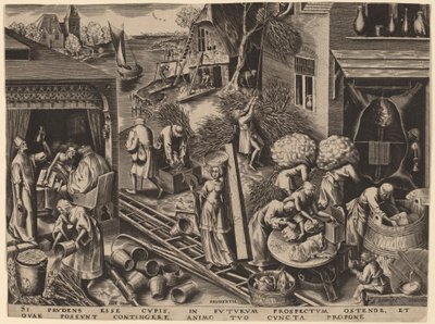 ihtiyat by Philip Galle after Pieter Bruegel the Elder