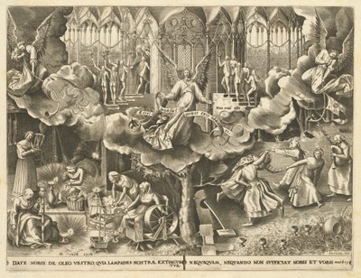 Bilge ve Budala Bakirelerin Meselleri by Philip Galle, after Pieter Bruegel the Elder