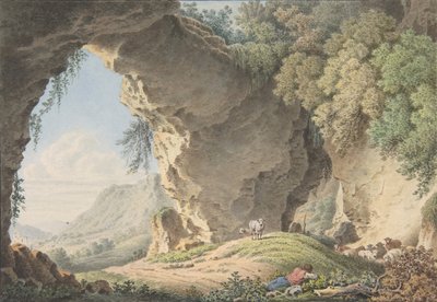Uyuyan Çoban ile Kayalık Manzara, 1817. by Philip Heinrich Dunker