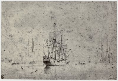 Willem van der Velde, Denizcilik by Philip Henry Delamotte