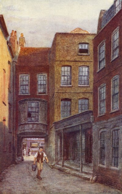White Horse Inn Geçidi ve Girişi, Fetter Lane, 1898 by Philip Norman
