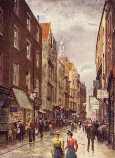 Holywell Street, Strand, Batıya bakıyor, 1900 by Philip Norman