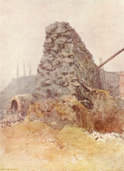 Roma Duvarı Kalıntıları, Newgate, 1903 by Philip Norman