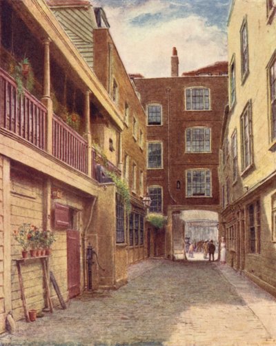 Yard of Old Bell Inn, Holborn, Kuzeyden, 1897 by Philip Norman