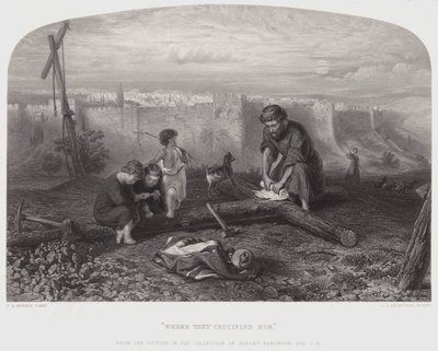 Onu Çarmıha Gerdikleri Yer (gravür) by Philip Richard (after) Morris