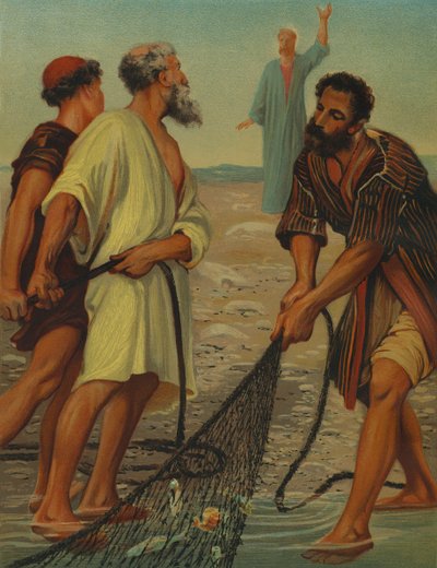 İsa öğrencilerini çağırıyor by Philip Richard Morris