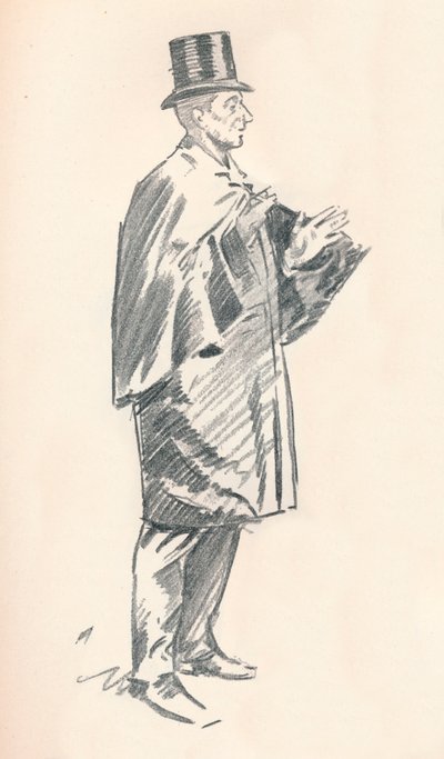 Phil May tarafından kurşun kalem eskizi, c 19. yüzyıl 1903-1904 by Philip William May