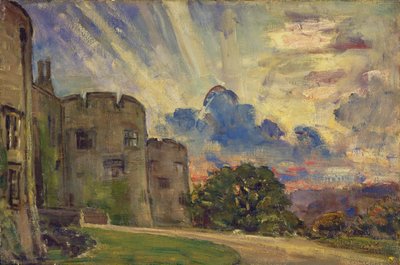 Chirk Kalesi (tuval üzerine yağlıboya) by Philip Wilson Steer
