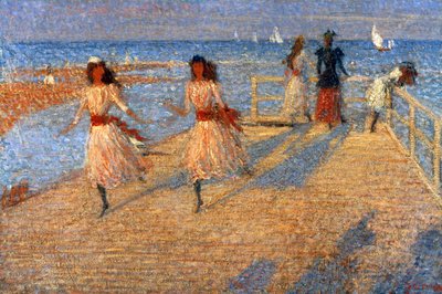 Koşan Kızlar, Walberswick İskelesi, 1888-1894 by Philip Wilson Steer