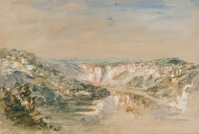 The Bend in the River, Chepstow yakınlarında, Monmouthshire, 1905 (kağıt üzerinde wc ve guaj boya) by Philip Wilson Steer