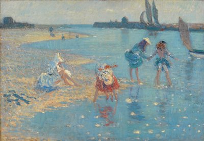 Walberswick, Kürek Çeken Çocuklar, 1891 by Philip Wilson Steer