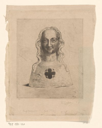 Bir kadın şefin büstü (orijinal adı) by Philip Zilcken (signed by artist)