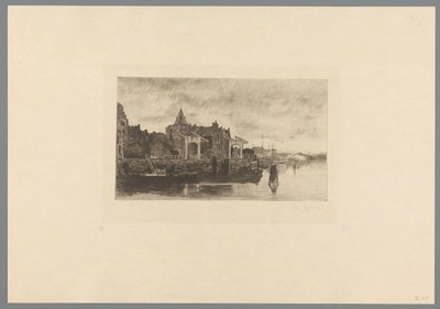 Schreierstoren Le Schreierstoren (orijinal başlık) Jacob Maris'in tepesinde Amsterdam manzarası. On İki Manzara (dizi başlığı) by Philip Zilcken (signed by artist)