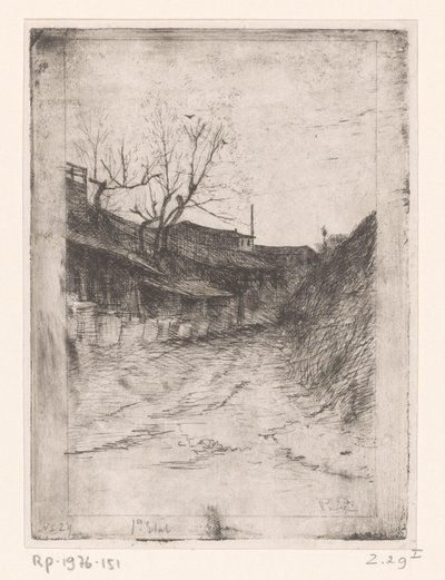Binaların ve ağaçların yanından geçen yol La Bièvre (orijinal başlık) by Philip Zilcken