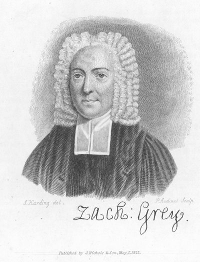 Dr Zachary Grey, İngiliz rahip ve yazar (gravür) by Philipp Audinet