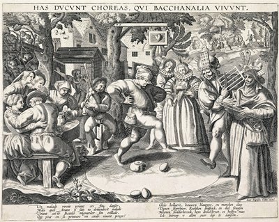 Yumurta dansı, c. 1580. by Philipp Galle