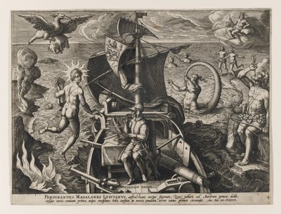 Ferdinando Magallanes Lusitanus of America Retetio, 1591 by Philipp Galle