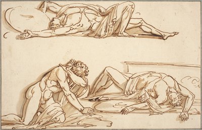 Aşil ve Patroclus by Philippe Auguste Hennequin