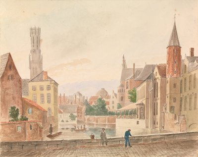 Bruges (kağıt üzerine suluboya) by Philippe Auguste de Peellaert