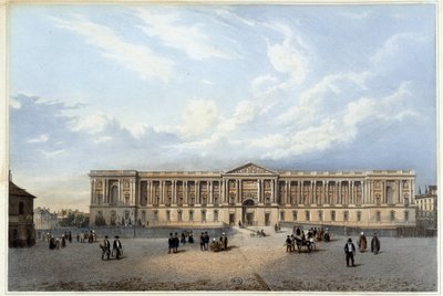 Colonnade du louvre - Jacottet ve Benoist tarafından tasarlanan “Paris ve çevresinde Yürüyüş”te, c. 1840 by Philippe Benoist