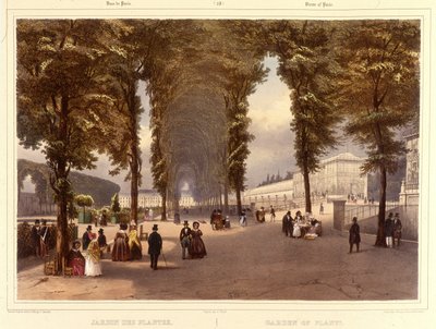 Le Jardin des Plantes - Jacottet ve Benoist tarafından “” Paris ve çevresinde bir yürüyüş ”” içinde, Paris, c.1840 by Philippe Benoist
