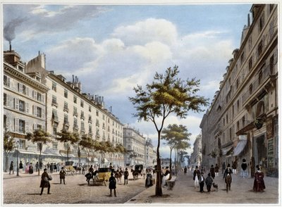 Boulevard des Italians - Jacottet ve ve Benoist tarafından “” Paris ve çevresinde Yürüyüş ””de, ed. gihaut by Philippe Benoist