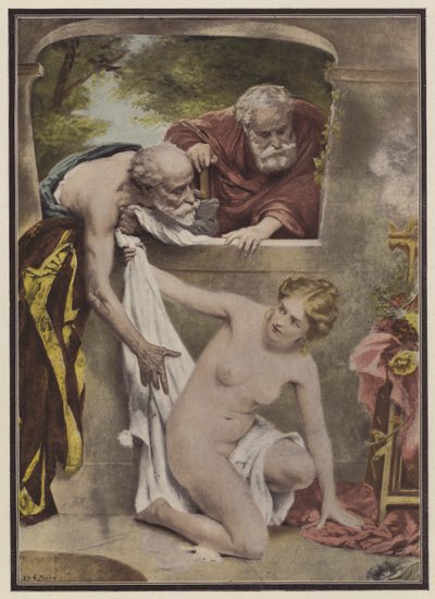 Susanna ve Yaşlılar (renkli taş) by Philippe Felix Dupuis