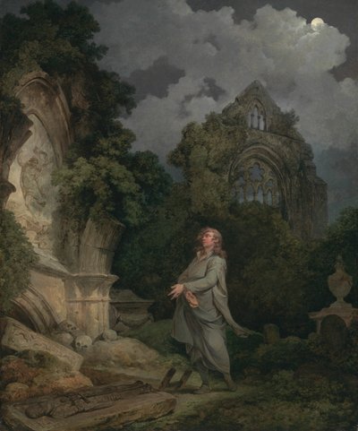Mehtaplı Kilise Bahçesinde Bir Filozof by Philippe Jacques de Loutherbourg