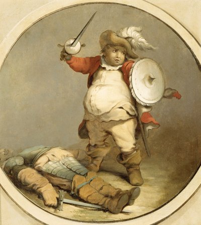 Hotspur Gövdeli Falstaff, c.1786 (kağıt üzerinde yağlı boya) by Philippe Jacques de Loutherbourg