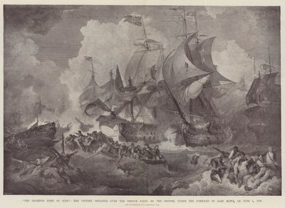 1 Haziran 1794'te Earl Howe komutasındaki İngilizlerin Fransız donanmasına karşı elde ettikleri zafer, 1 Haziran 1794 by Philippe Jacques de Loutherbourg