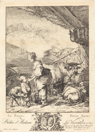 İyi küçük kız kardeş by Philippe Jacques de Loutherbourg II