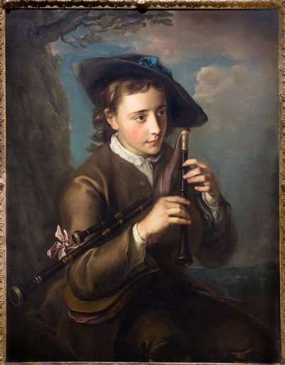Kavalcı, yaklaşık 1740 (Tuval üzerine yağlıboya) by Philippe Mercier
